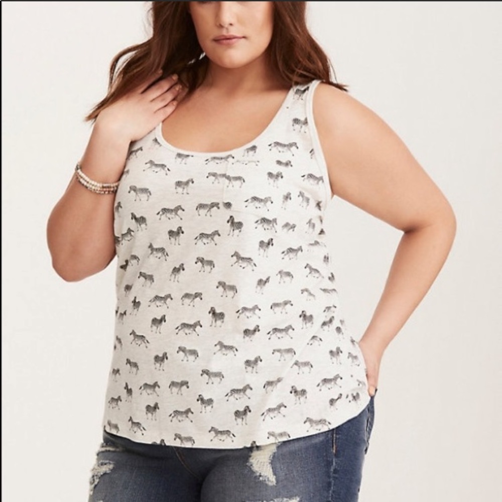 Adorable Tiny Zebra Tank with Front Pocket❤️